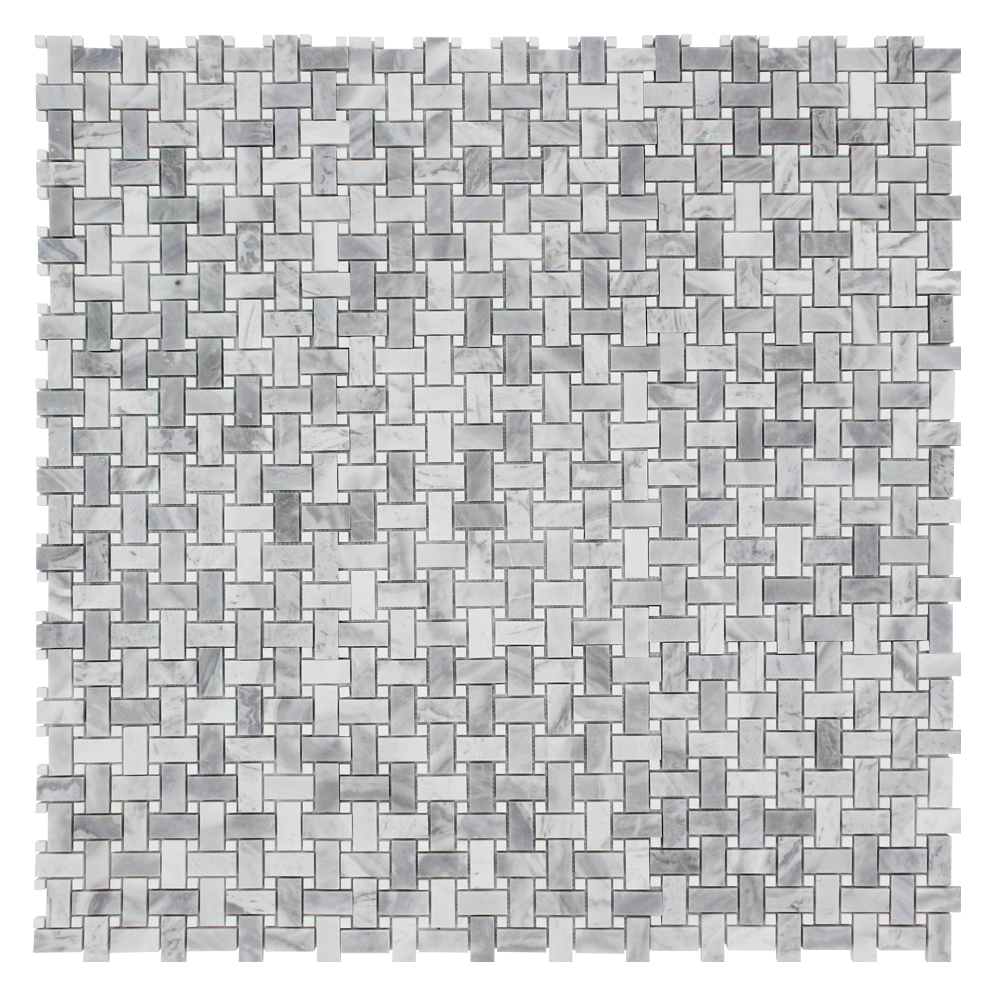ARGENTO DOLOMITI: Dolomite Basketweave Mosaic (12"x12"x3/8" | honed)