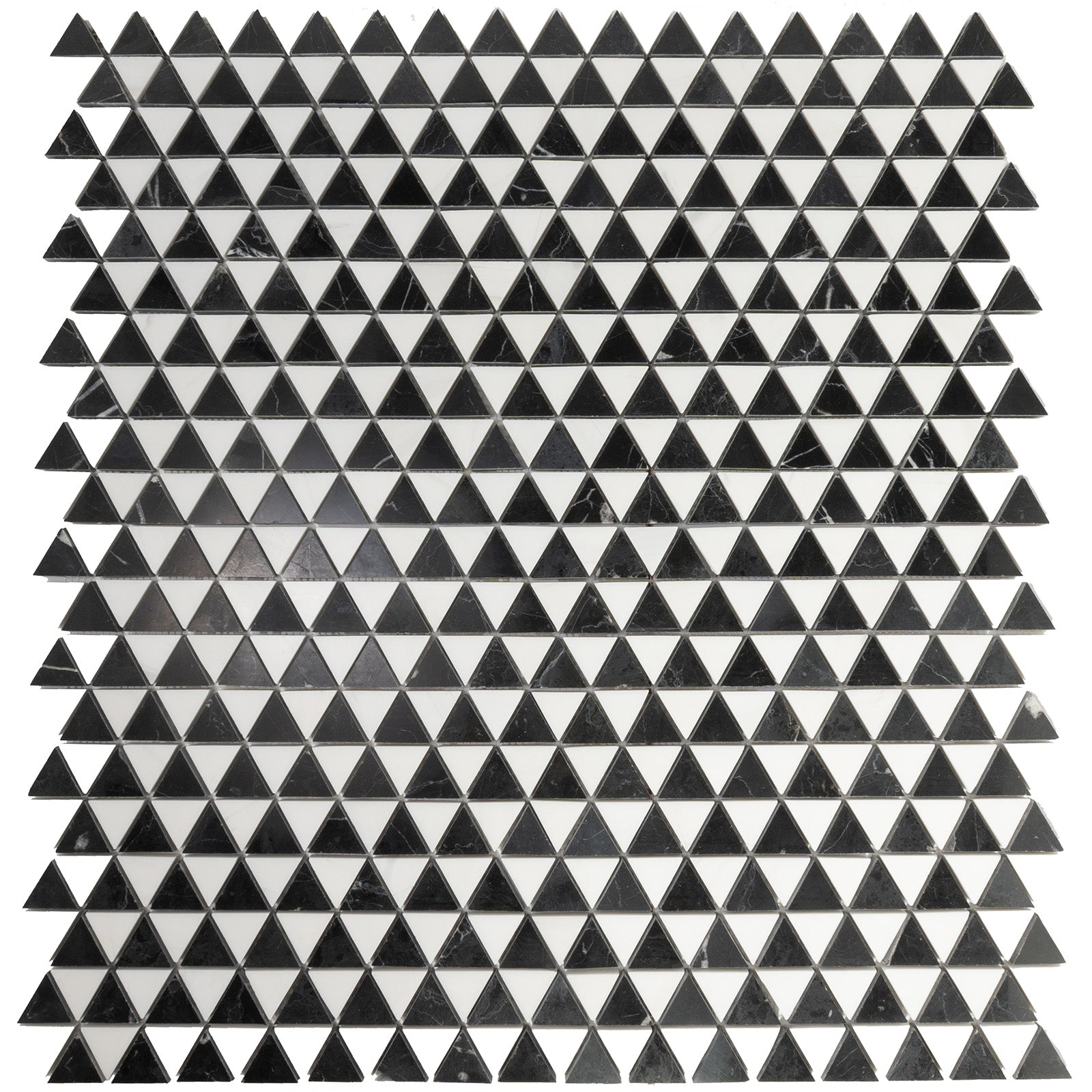 BIANCO VENATO: Taurus Black Marble Diamantes Mosaic (12"x12"x3/8" | polished)