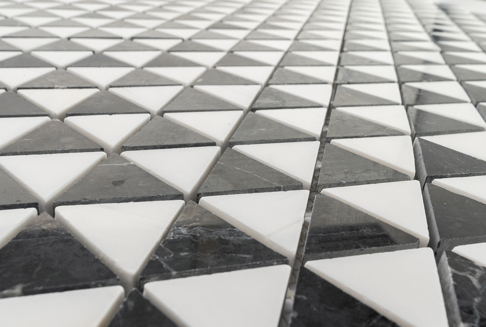 BIANCO VENATO: Taurus Black Marble Diamantes Mosaic (12"x12"x3/8" | polished)