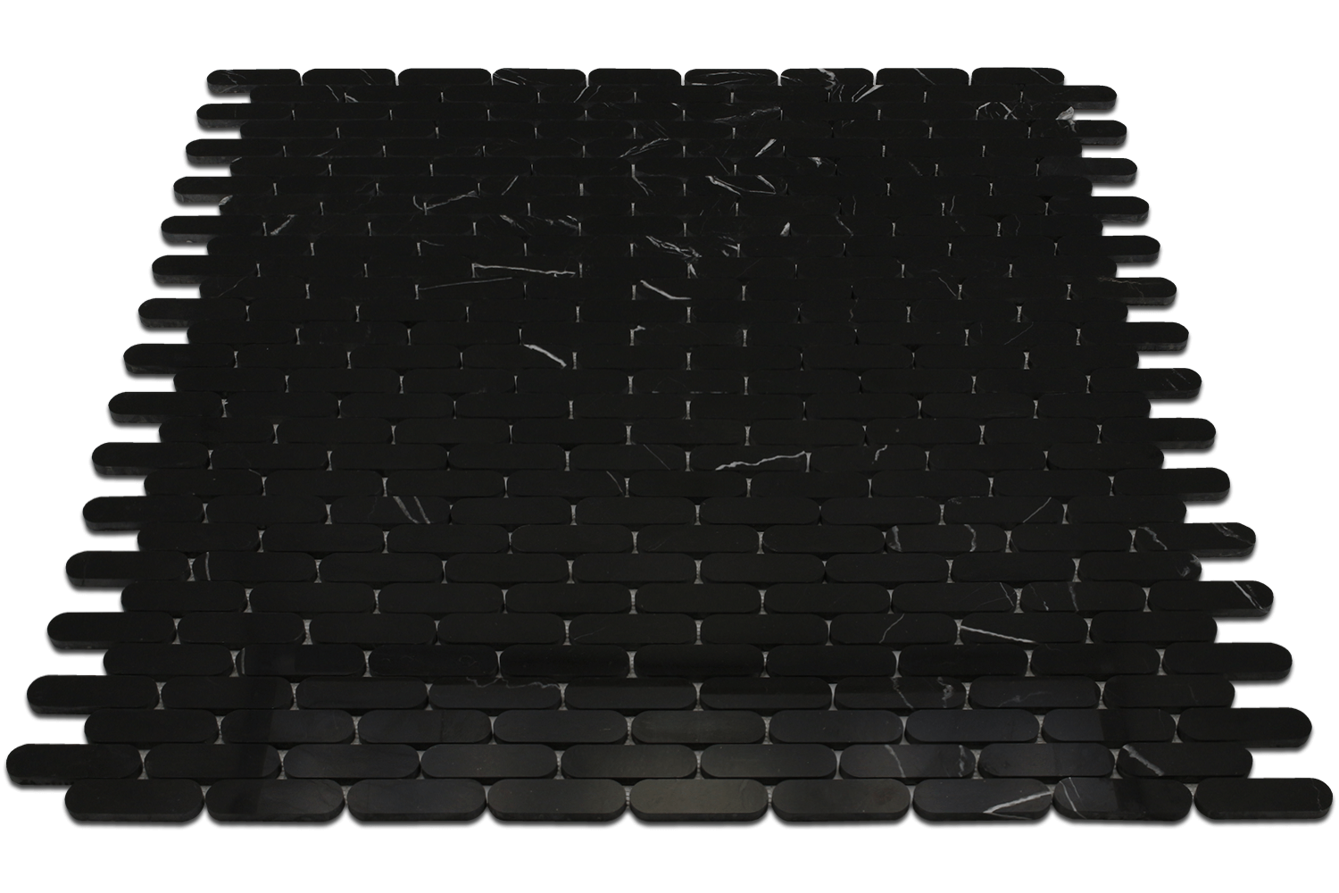 TAURUS BLACK: Marble Eclipse Mosaic (12"x12"x3/8" | polished)