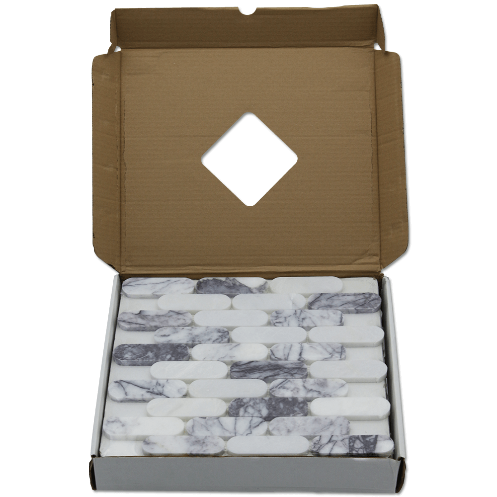 LILAC: Marble Eclipse Mosaic (12"x12"x3/8" | polished)