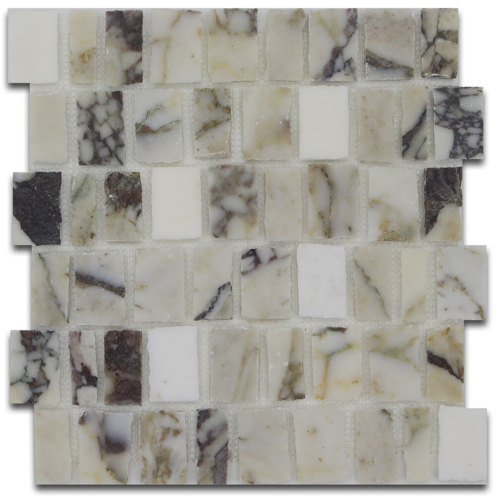 CALACATTA OLIVE: Calacatta Viola Marble Scarpa Mosaic (12"x12"x3/8" | honed | broken)