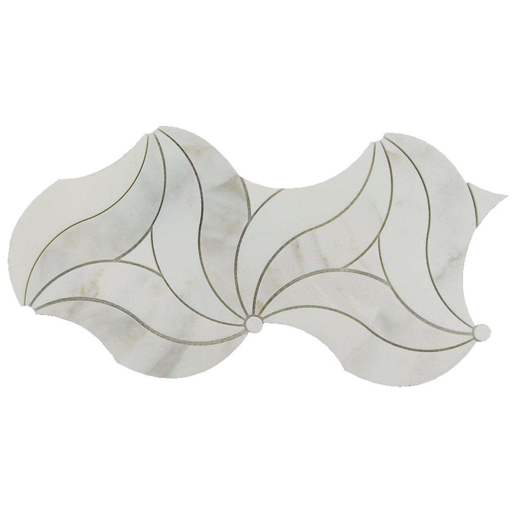 BIANCO VENATO: Calacatta Olive Marble Deste Mosaic (8 13/16"x17 1/4"x3/8" | polished)