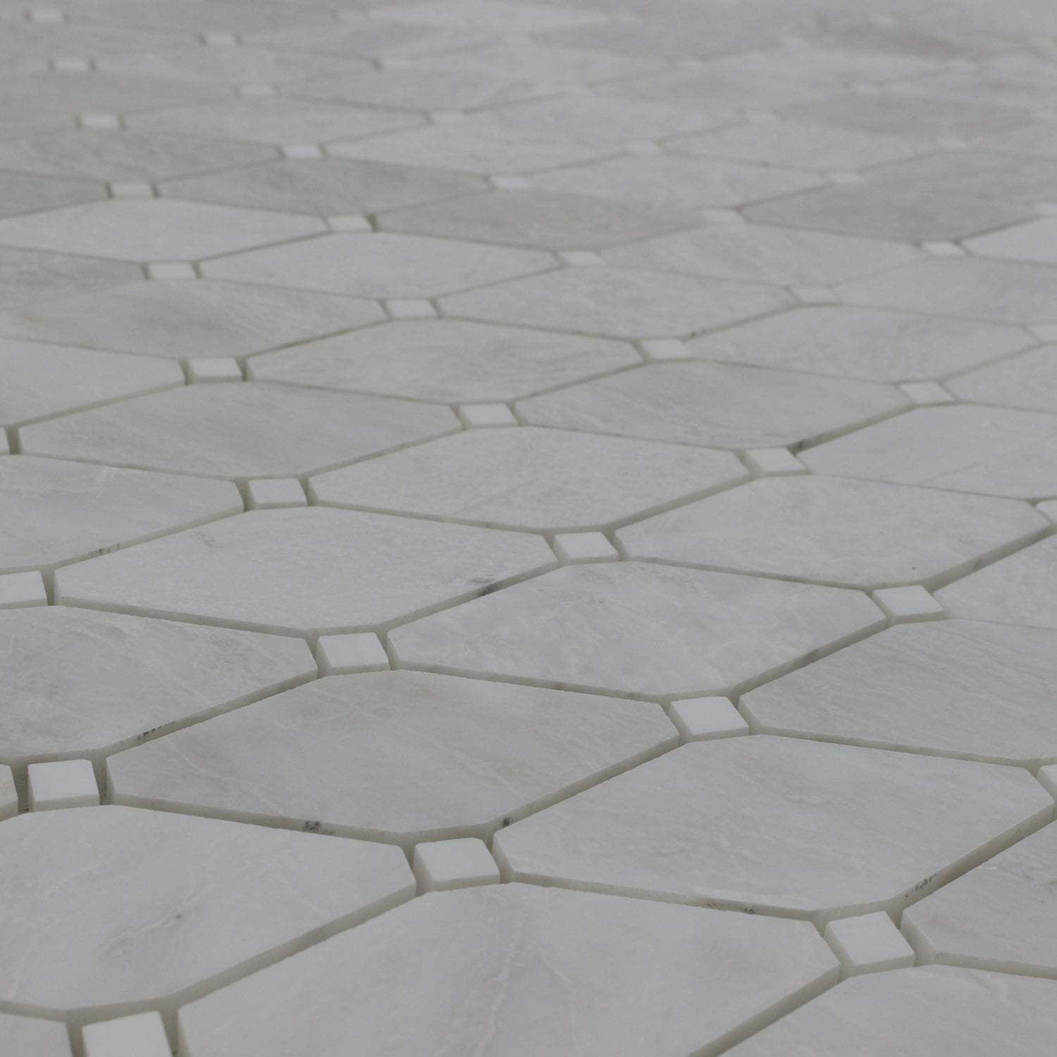 ICEBERG: Marble Clipped Diamond Mosaic (12"x12"x3/8" | polished)