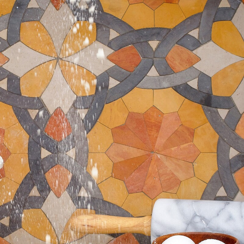BABA CHIC: Anoushka Mosaic (honed | 10"x10"x1/4" | straight cut)