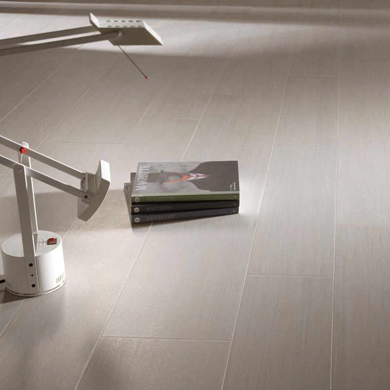 METALLIC PORCELAIN: Platino Rectangle Field Tile (matte | 12"x24"x25/64" | straight cut)