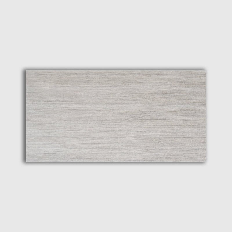 METALLIC PORCELAIN: Argento Rectangle Field Tile (matte | 12"x24"x25/64" | straight cut)