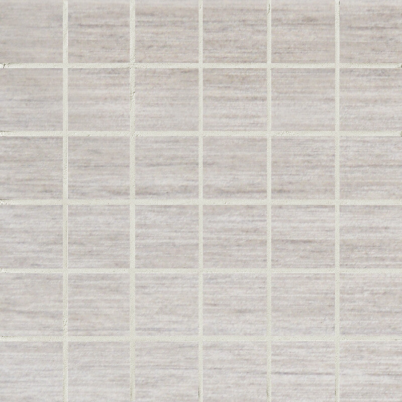 METALLIC PORCELAIN: Argento 2X2 Straight Stack Mosaic (matte | 12"x12"x25/64" | straight cut)