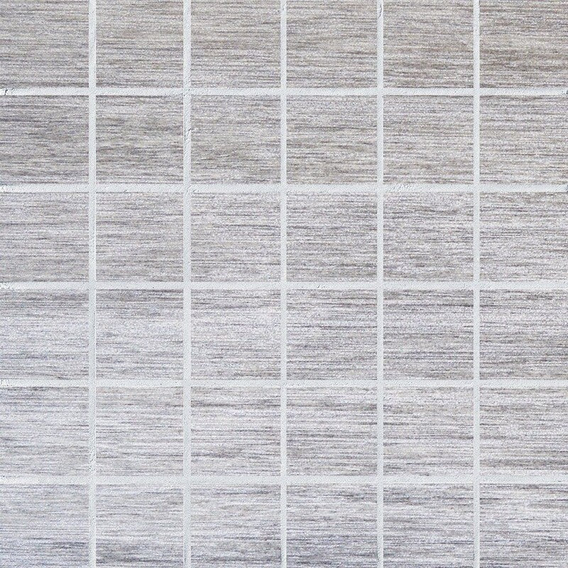 METALLIC PORCELAIN: Piombo 2X2 Straight Stack Mosaic (matte | 12"x12"x25/64" | straight cut)