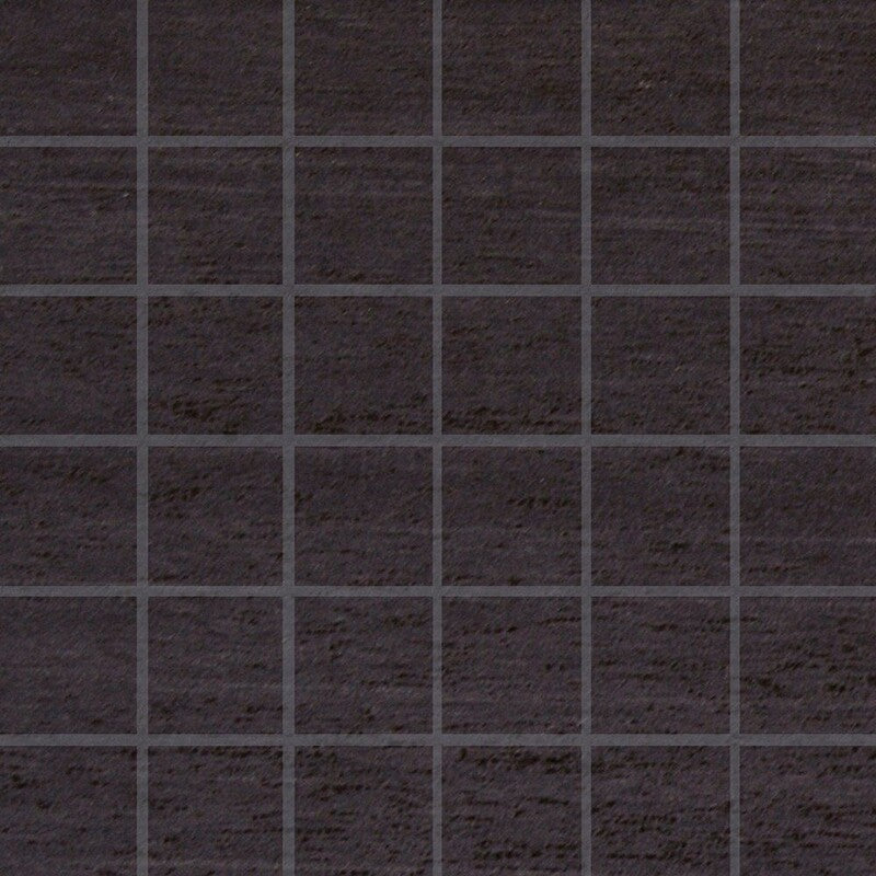 METALLIC PORCELAIN: Carbonio 2X2 Straight Stack Mosaic (matte | 12"x12"x25/64" | straight cut)