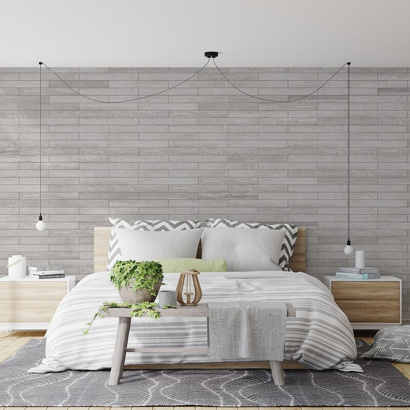 ECOCEM PORCELAIN: Aqua Concrete Porcelain Sbn Single Long Bullnose (matte | 3"x24"x25/64" | straight cut)