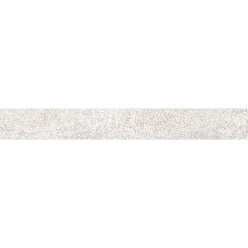 ECOCEM PORCELAIN: Melted Ice Concrete Porcelain Sbn Single Long Bullnose (matte | 3"x24"x3/8" | straight cut)