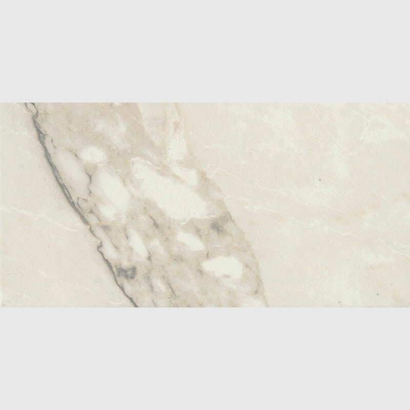 CARRARA PORCELAIN: Carrara Arabescato Rectangle Field Tile (semi polished | 12"x24"x3/8" | straight cut)