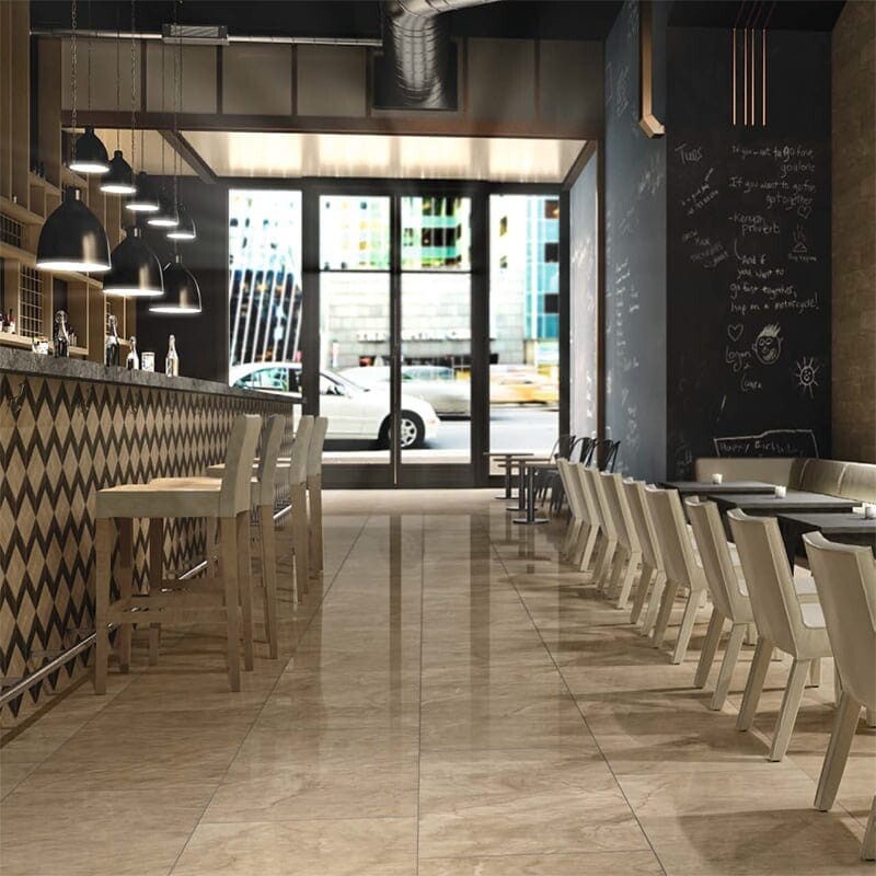 CARRARA PORCELAIN: Carrara Paonazzo Rectangle Field Tile (semi polished | 12"x24"x3/8" | straight cut)