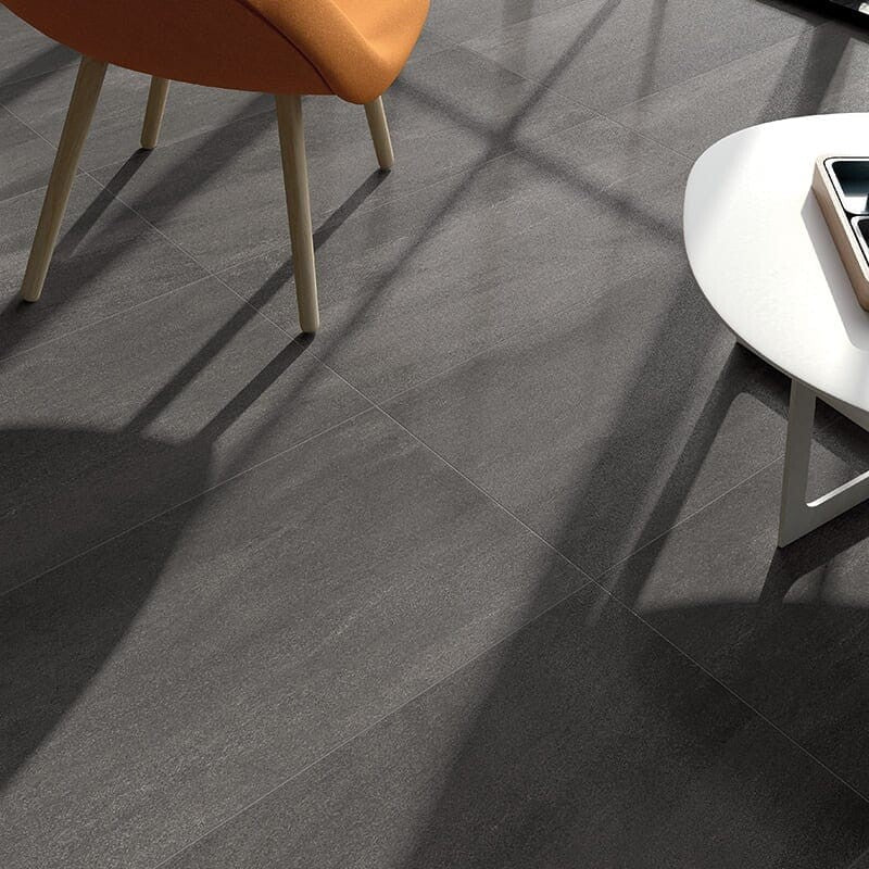 ATELIER PORCELAIN: Black Rectangle Field Tile (honed | 18"x36"x5/16" | straight cut)