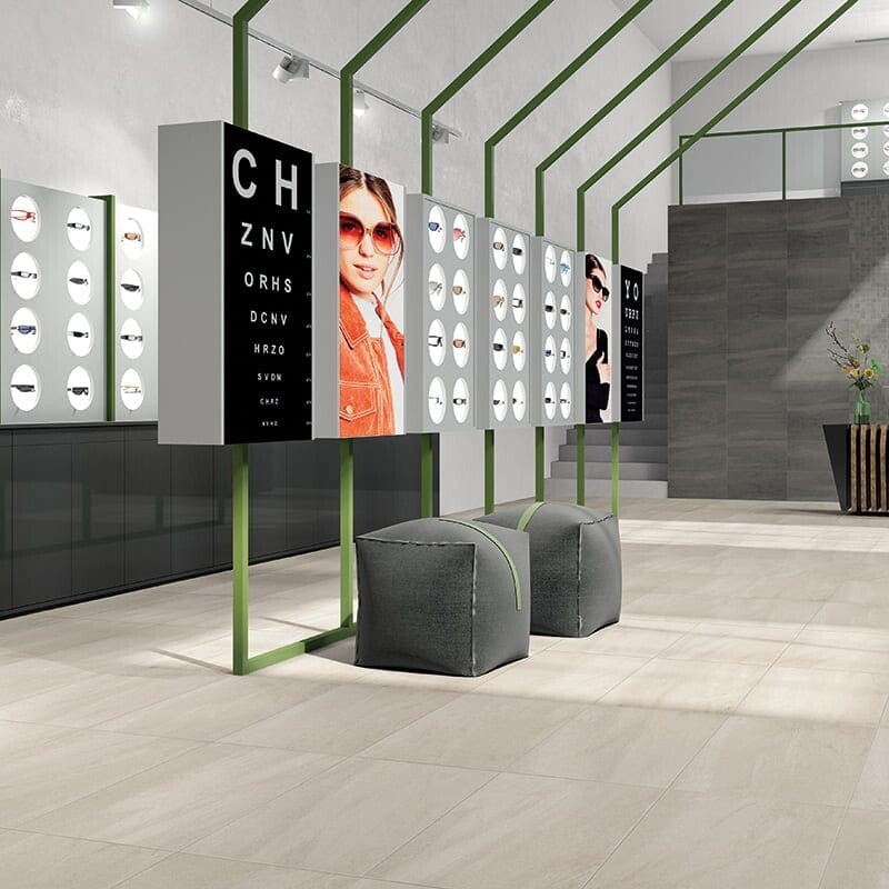 ATELIER PORCELAIN: Olive Grey Rectangle Field Tile (honed | 12"x24"x5/16" | straight cut)