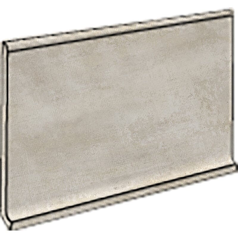 RUNWAY PORCELAIN: Ash Concrete Porcelain Cove Base (honed | 6"x12"x1/4" | straight cut)