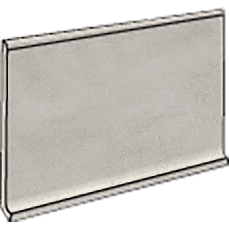 RUNWAY PORCELAIN: Blanc Concrete Porcelain Cove Base (honed | 6"x12"x1/4" | straight cut)