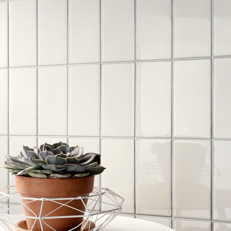 BELLA MURO CERAMIC: White Rectangle Field Tile (glossy | 4"x8"x9/32" | beveled)