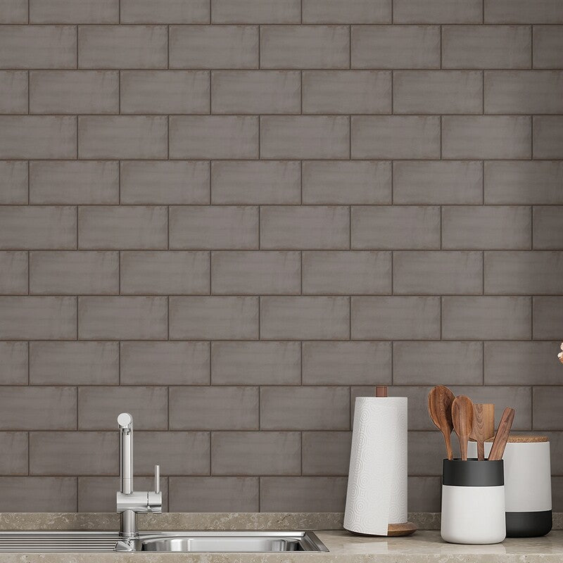 BELLA MURO CERAMIC: Grey Rectangle Field Tile (matte | 4"x8"x9/32" | beveled)