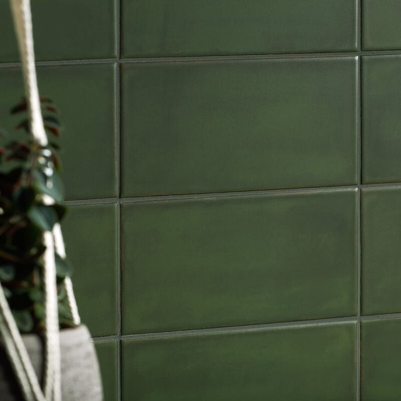 BELLA MURO CERAMIC: Olive Rectangle Field Tile (matte | 4"x8"x9/32" | beveled)