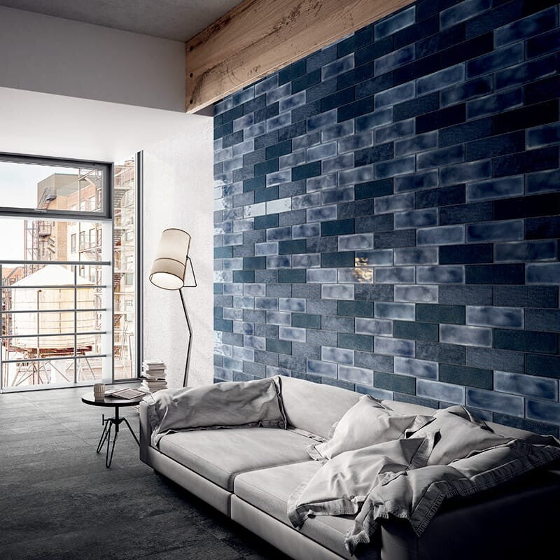 BELLA MURO CERAMIC: Army Rectangle Field Tile (glazed | 4"x12"x9/32" | beveled)