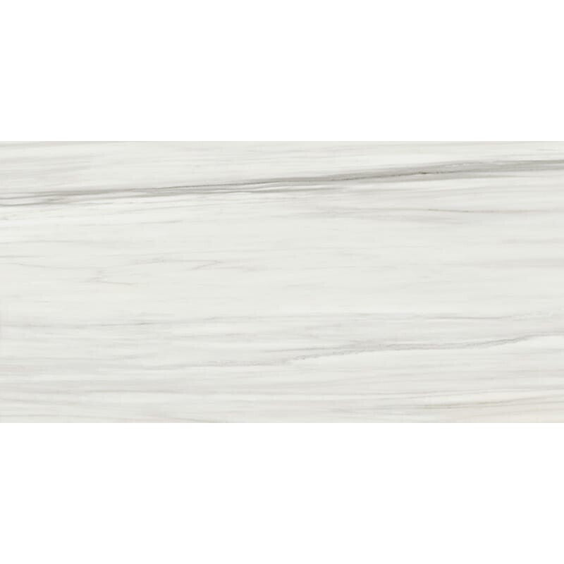 ELEGANTE PORCELAIN: Carrara Zebrino Rectangle Field Tile (polished | 12"x24"x3/8" | straight cut)