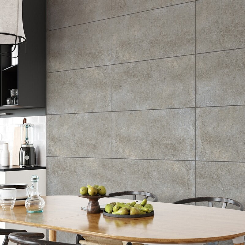 ATLAS PORCELAIN: Stockholm Greige Rectangle Field Tile (r11 textured | 12"x24"x5/16")