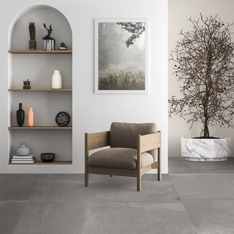 RESIDE PORCELAIN: Ash Rectangle Field Tile (honed | 24"x48"x5/16" | rectified)
