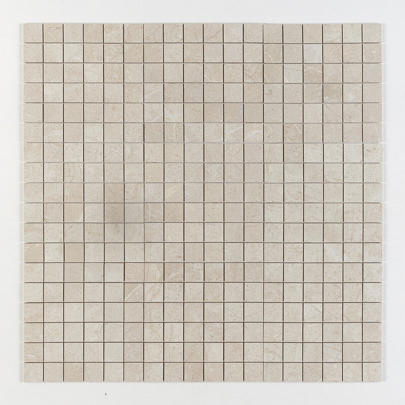ANTEA PORCELAIN: White 2X2 Straight Stack Mosaic (matte | 12"x12"x3/8" | straight cut)