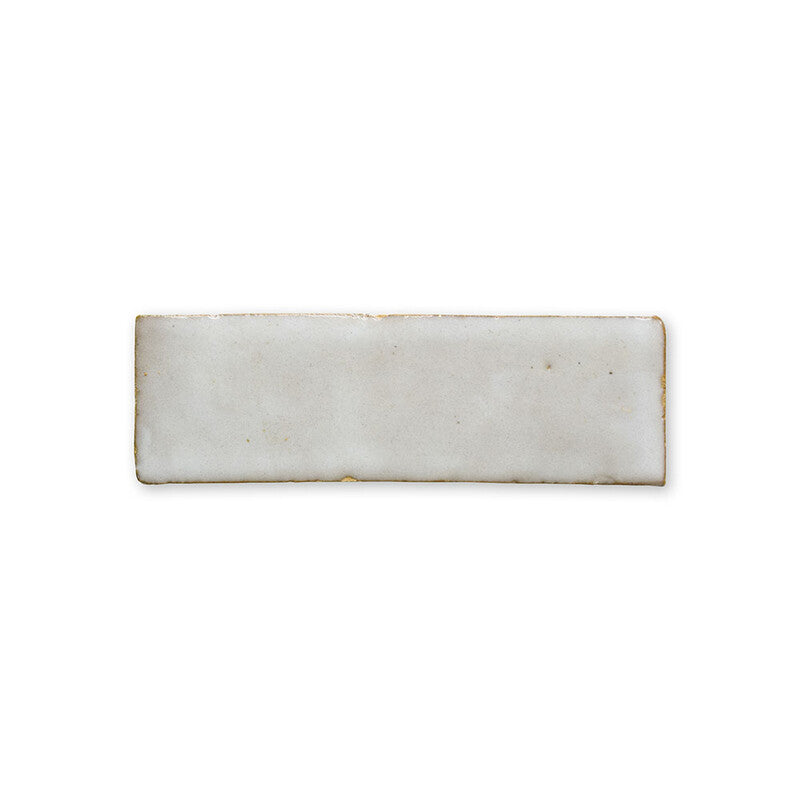 MOROCCAN: Blanc Fes Rectangle Zellige Field Tile (2"x6"x5/8" | glossy)