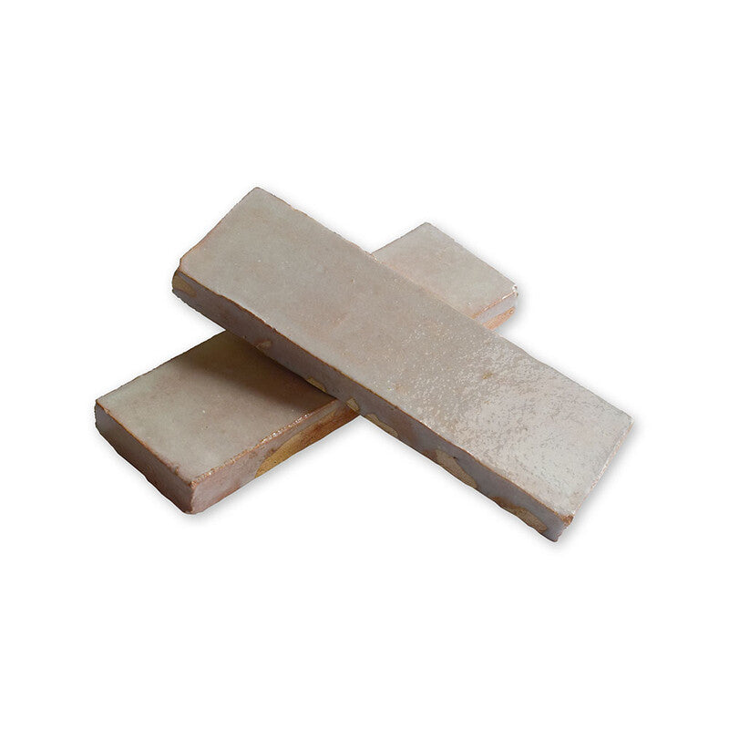 MOROCCAN: Gris Beige Rectangle Zellige Field Tile (2"x6"x5/8" | glossy)