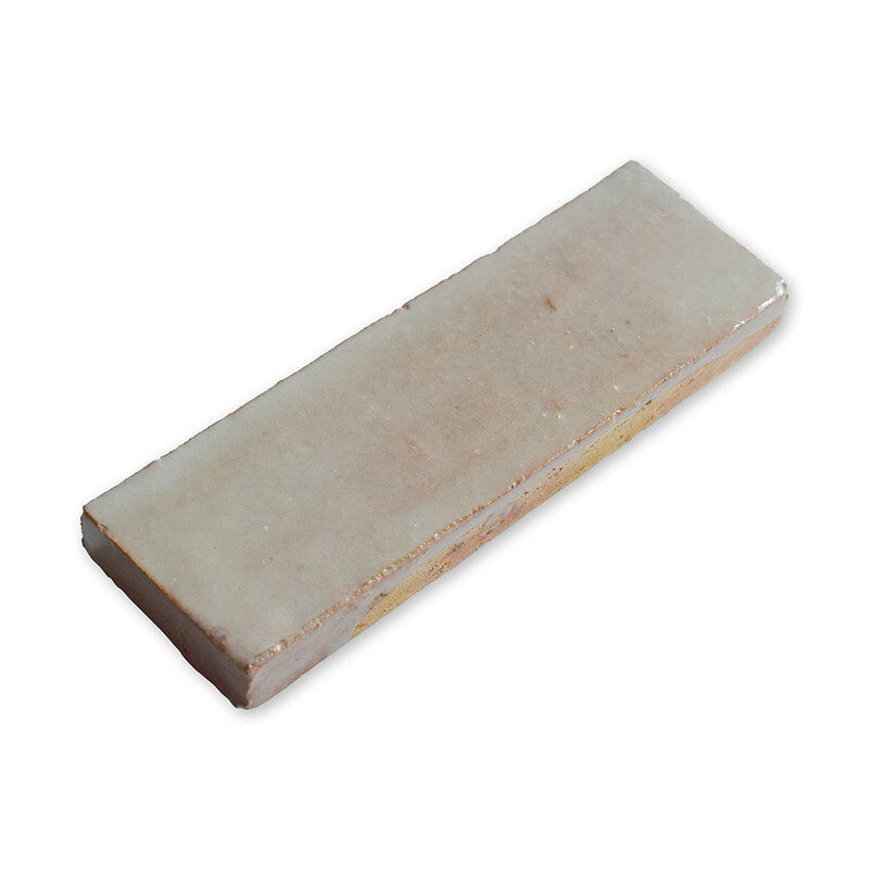 MOROCCAN: Gris Beige Rectangle Zellige Field Tile (2"x6"x5/8" | glossy)