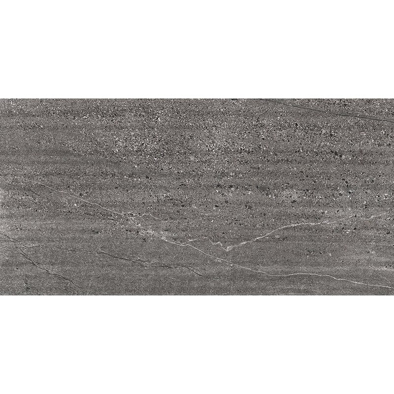 TELLURIDE PORCELAIN: Basalt Struttura Field Deco Tile (struttura grooves | 12"x24"x23/64" | straight cut)
