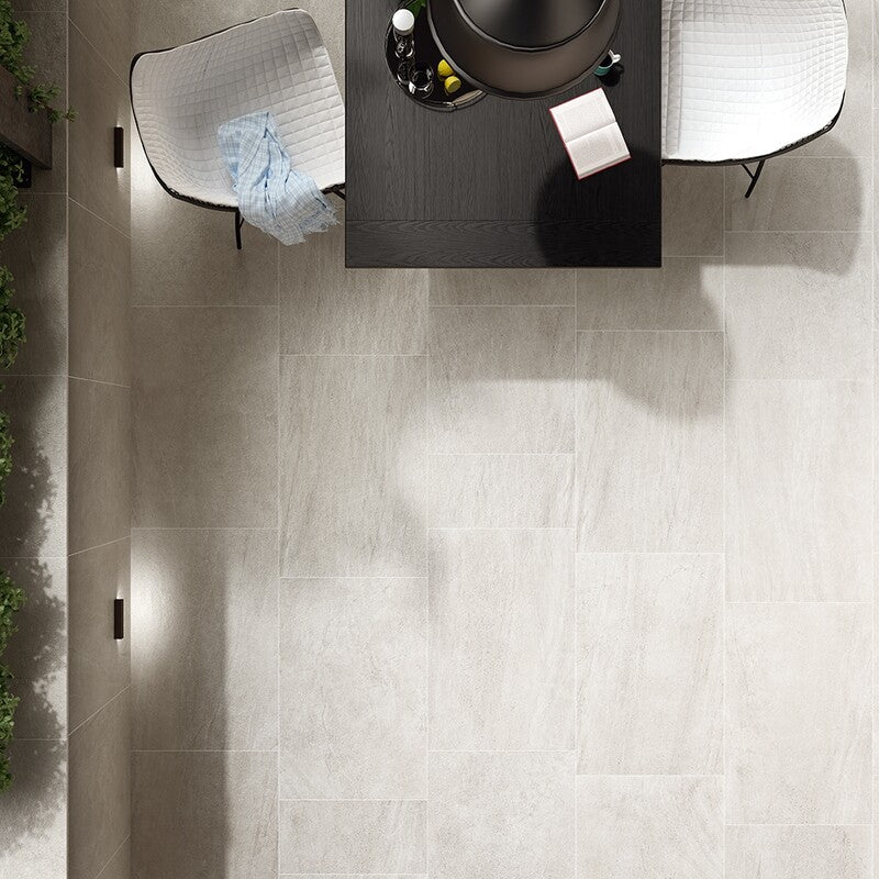 TELLURIDE PORCELAIN: Snow Rectangle Field Tile (matte | 12"x24"x23/64" | straight cut)