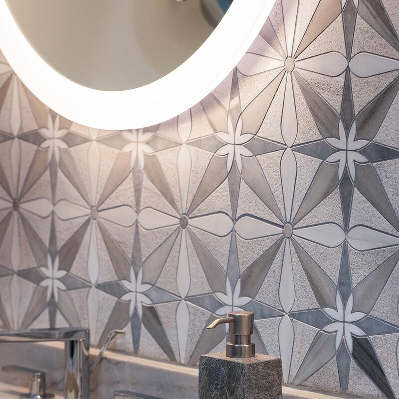 MARAKESH : Chantham Field Tile (multi finish | 8"x8"x3/8" | straight cut)