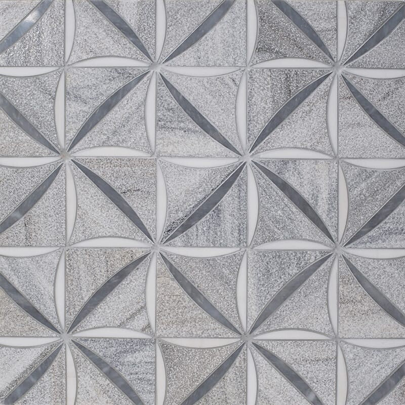 MARAKESH : Allure Light Skyline Etoile Mosaic (multi finish | 7"x7"x3/4" | straight cut)