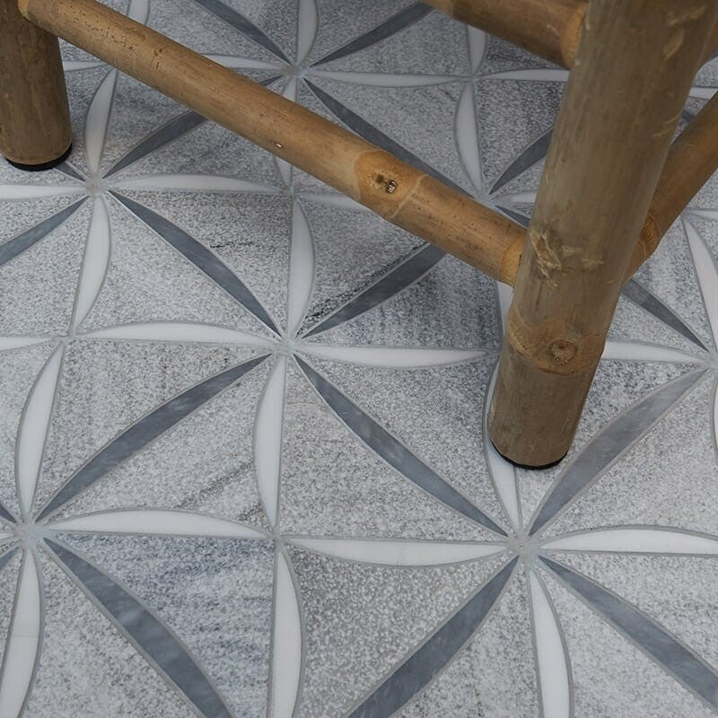 MARAKESH : Allure Light Skyline Etoile Mosaic (multi finish | 7"x7"x3/4" | straight cut)