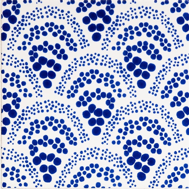 SISTER PARISH: Pure , Iris Chou Chou Field Deco Tile (matte | 6"x6"x3/8" | straight cut)