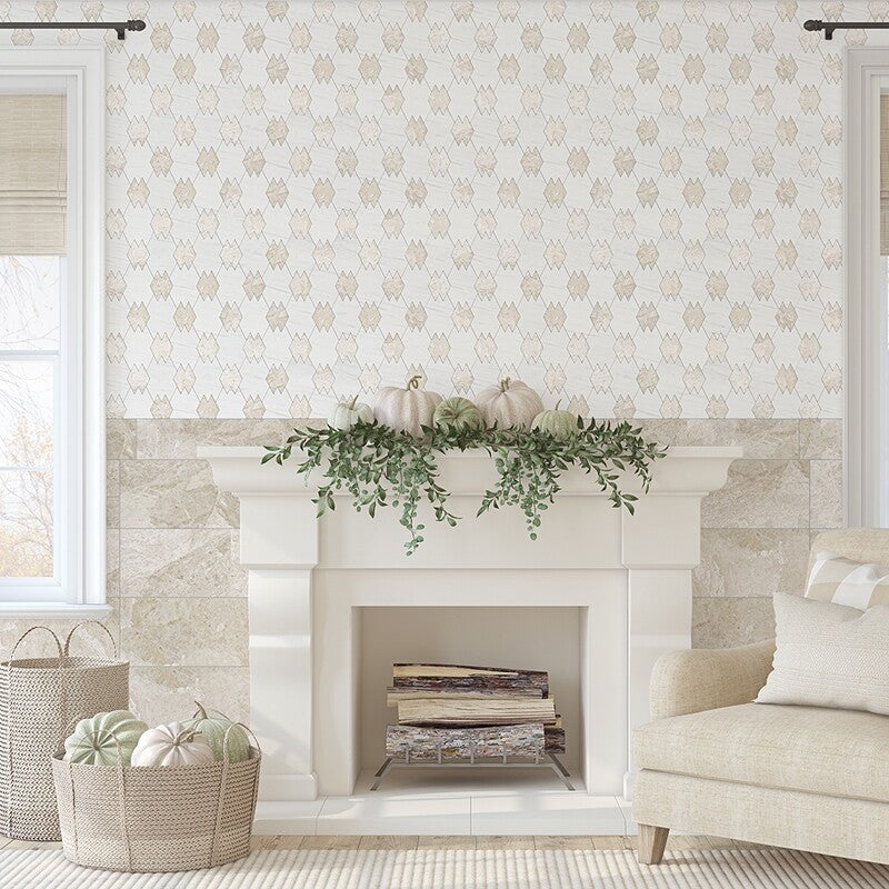 TAOS : Diana Royal, Snow White Tappeti Mosaic (multi finish | 8"x10"x21/32" | straight cut)