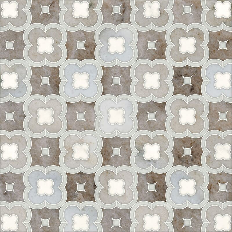 TALYA: Dolomite Palisandra Damascus Mosaic (multi finish | 11"x11"x3/8" | straight cut)