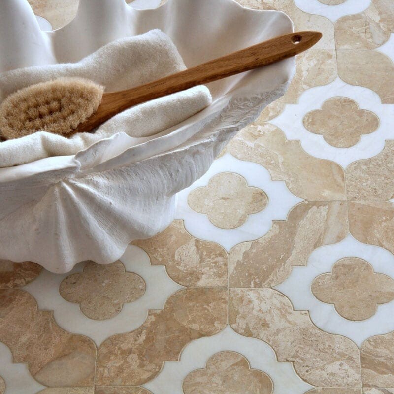 TALYA: Diana Royal, Dolomite Irene Mosaic (multi finish | 11"x11"x3/8" | straight cut)