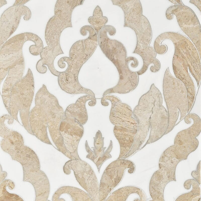 TALYA: Diana Royal, Dolomite Rumi Mosaic (multi finish | 13"x18"x9/16" | straight cut)