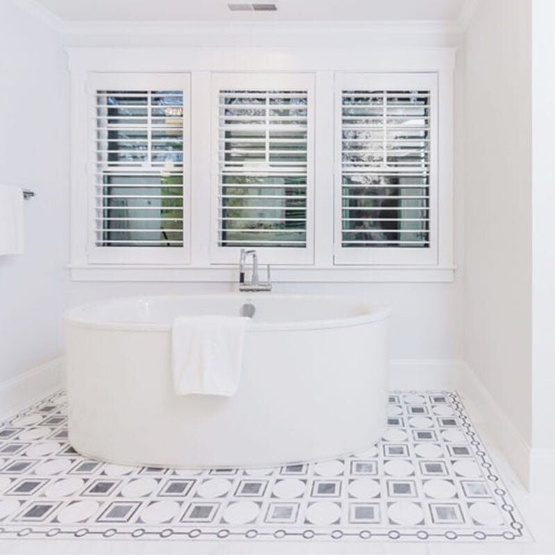 TALYA: Afyon White Dolomite Cicero Mosaic (multi finish | 12"x12"x3/8" | straight cut)