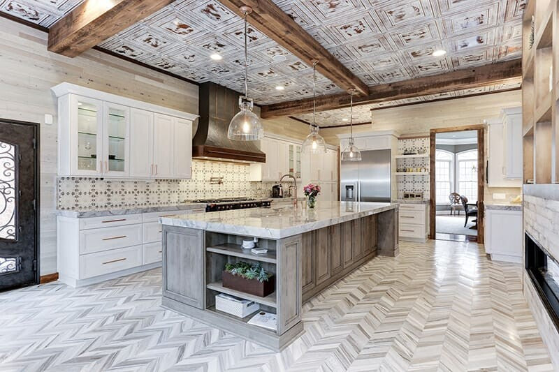 TALYA: Chevron Mosaic (multi finish | 13"x13"x7/16" | straight cut)