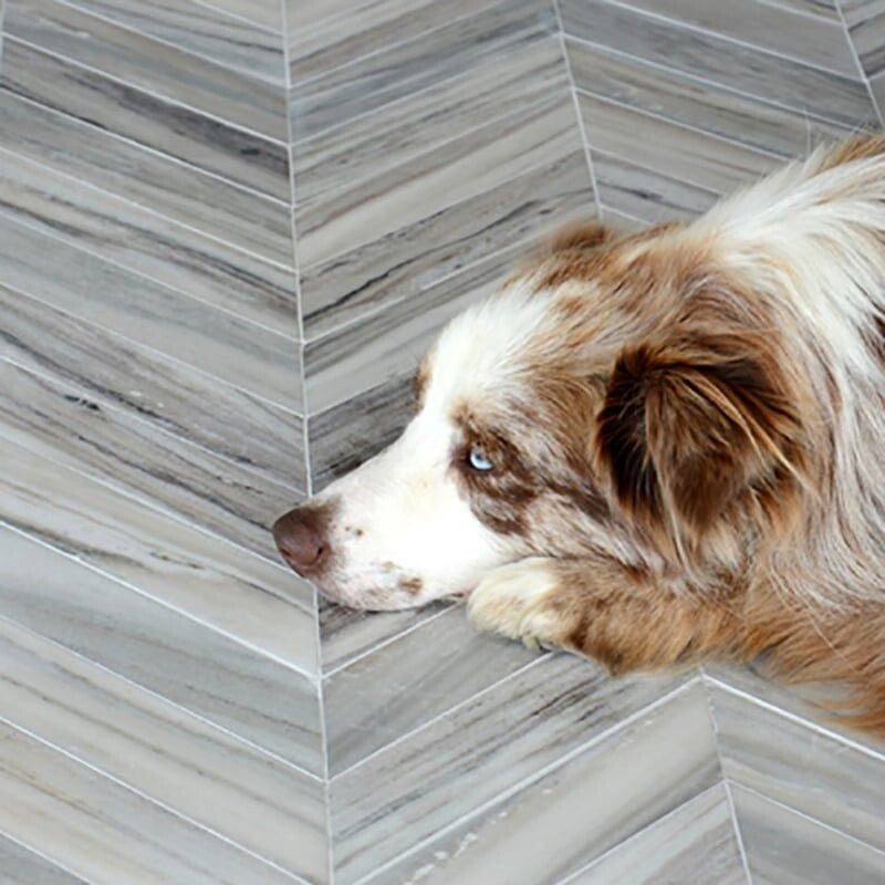 TALYA: Chevron Mosaic (multi finish | 13"x13"x7/16" | straight cut)