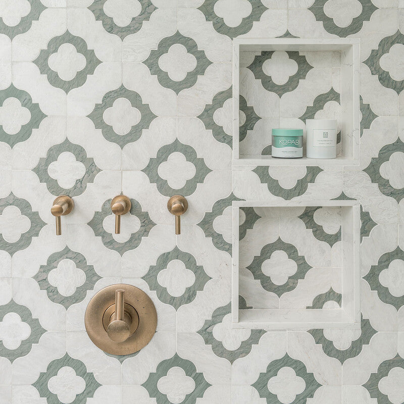 TALYA: Verde Capri Irene Mosaic (honed | 11"x11"x3/8" | straight cut)