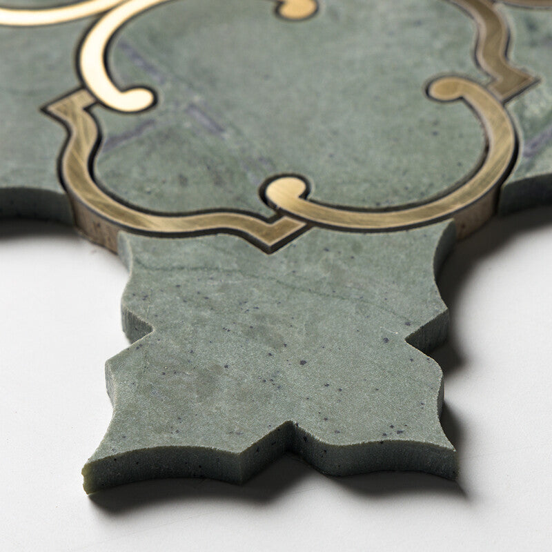 VERDE TIA : Casablanca Mosaic (honed | 10"x11"x1/2" | straight cut)