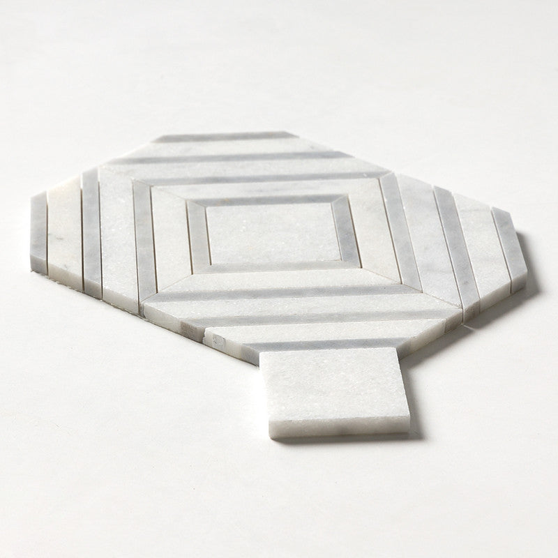 TALYA: Allure Light Yildiz Mosaic (multi finish | 8"x11"x13/16" | straight cut)
