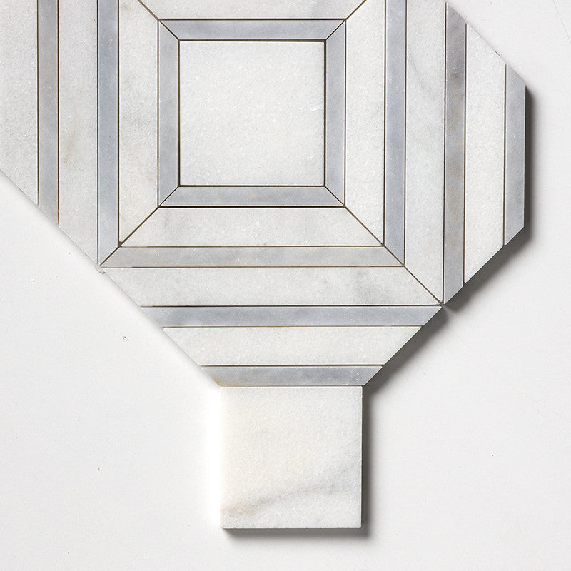 TALYA: Allure Light Yildiz Mosaic (multi finish | 8"x11"x13/16" | straight cut)